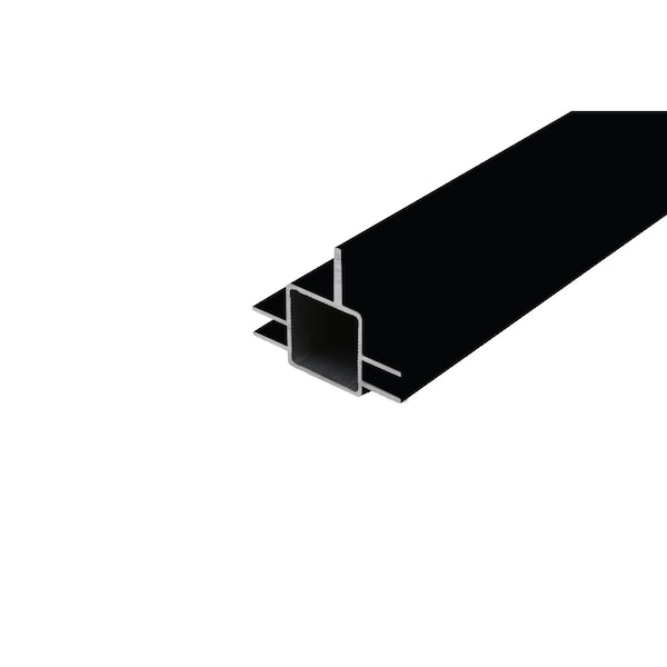 Eztube 2-Way Captive Fin Extrusion for 1/4in & 1/2in Flush Panel Black, 36in L x 1in W x 1in H 100-272S BK 3 - main